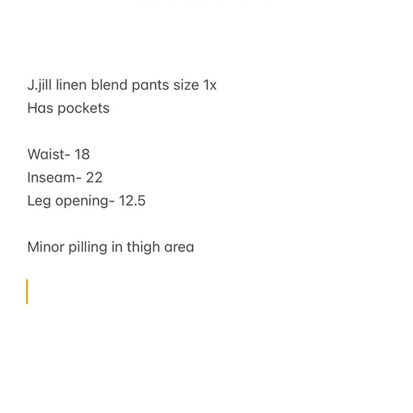 J.Jill Relaxed Linen Pants Size 1x– Comfortable & Classic Summer Warm Weather - Picture 8 of 8